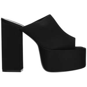 Paris Texas Black Satin Sandal