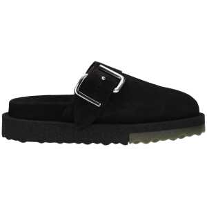Off-White Black Leather Slipper