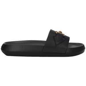 Versace Black Leather Slipper