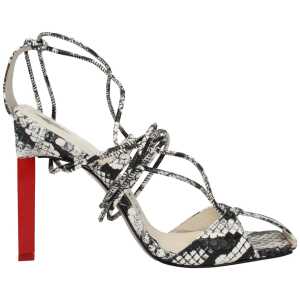 The Attico White Leather Sandal