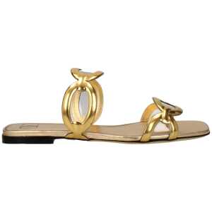 Valentino Garavani Gold Leather Slipper