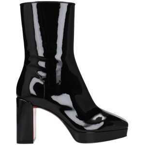 Christian Louboutin Black Leather Ankle