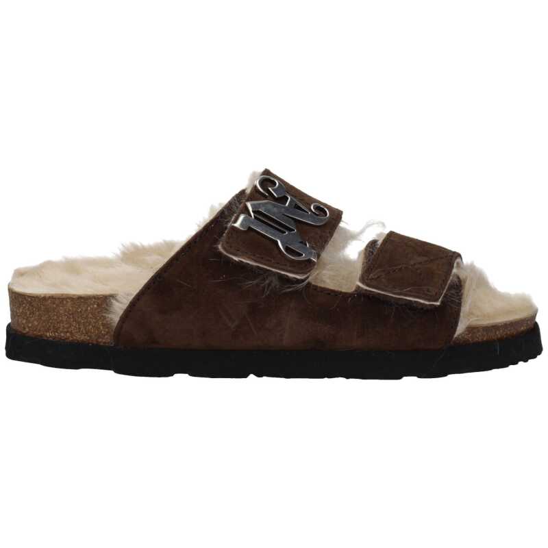 Palm Angels Brown Leather Slipper, theFeinheit
