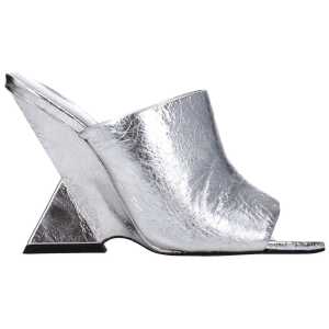 The Attico Gray Leather Sandal