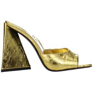 The Attico Gold Leather Sandal