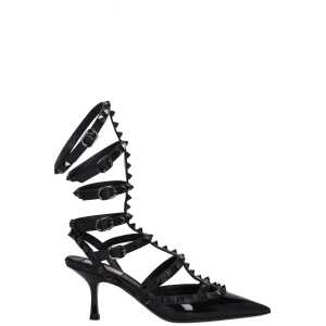 Valentino Garavani Black Leather Sandal