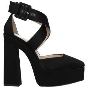 Jimmy Choo Black Satin Sandal