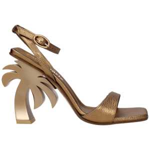 Palm Angels Gold Leather Sandal
