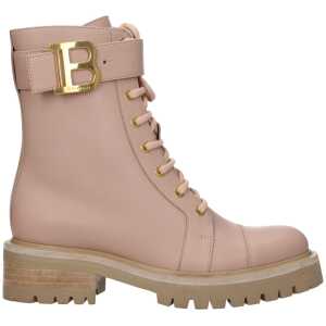 Balmain Beige Leather Ankle
