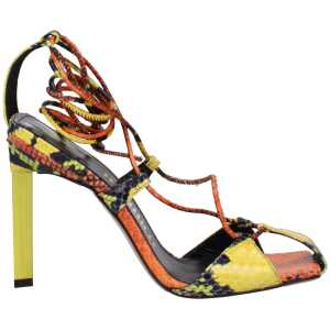 The Attico Orange Leather Sandal