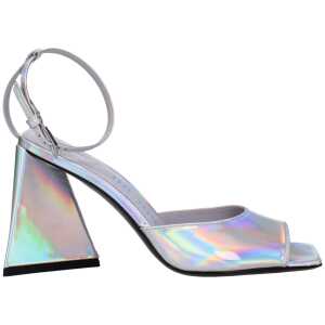 The Attico Gray Leather Sandal