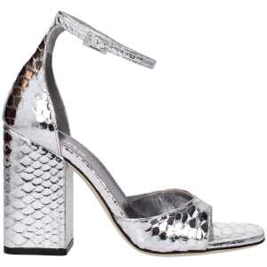 Paris Texas Gray Leather Sandal