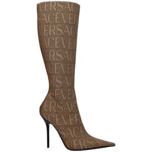 Versace Beige Fabric Boot