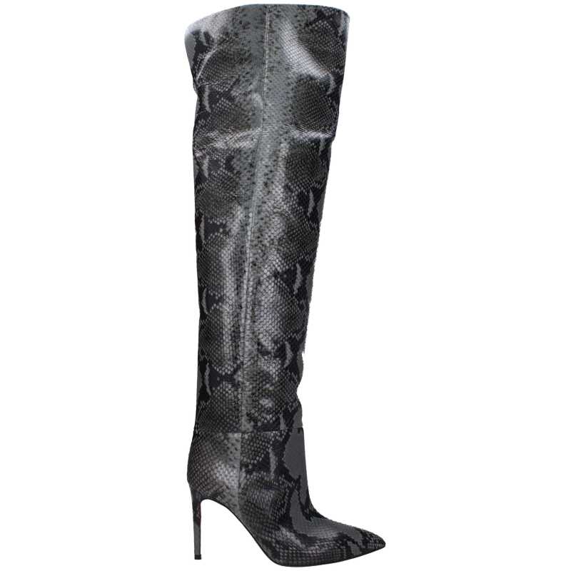 Paris Texas Gray Leather Boot, theFeinheit