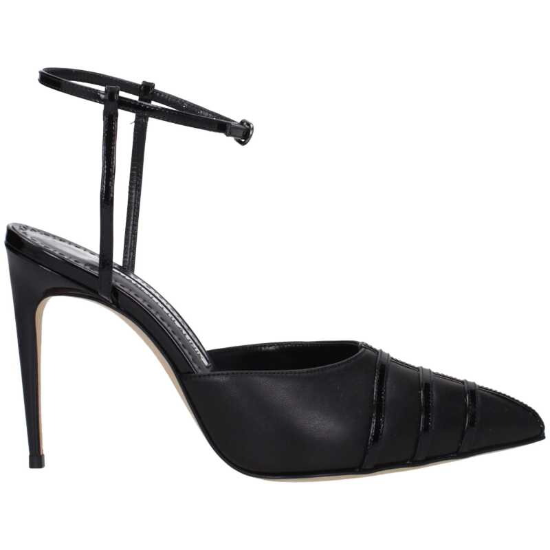 Manolo Blahnik Black Leather Sandal, theFeinheit