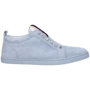 Christian Louboutin Blue Leather Slip-On Loafer