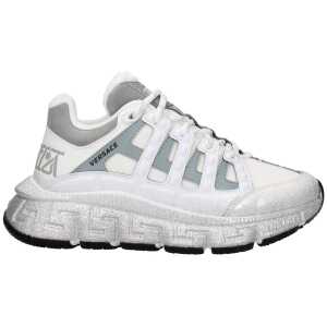 Versace White Fabric Sneakers