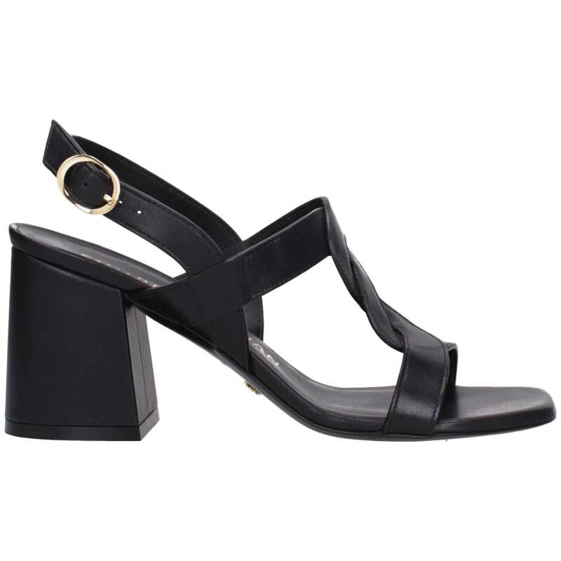 Stuart Weitzman Black Leather Sandal, theFeinheit