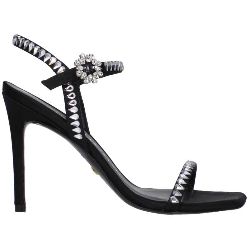 Stuart Weitzman Black Satin Sandal, theFeinheit