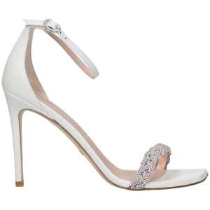 Stuart Weitzman White Leather Sandal