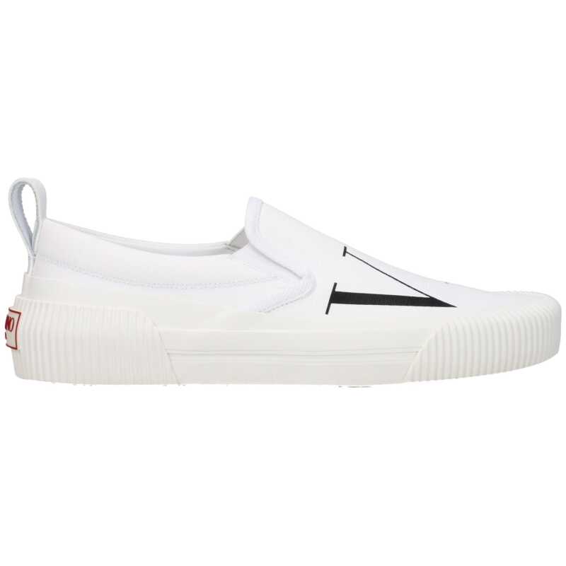 Valentino Garavani White Fabric Slip-On Loafer, theFeinheit