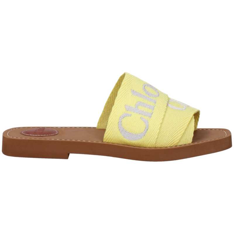 Chloé Yellow Fabric Slipper, theFeinheit