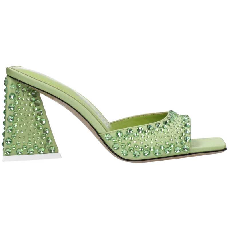 The Attico Green Satin Sandal, theFeinheit
