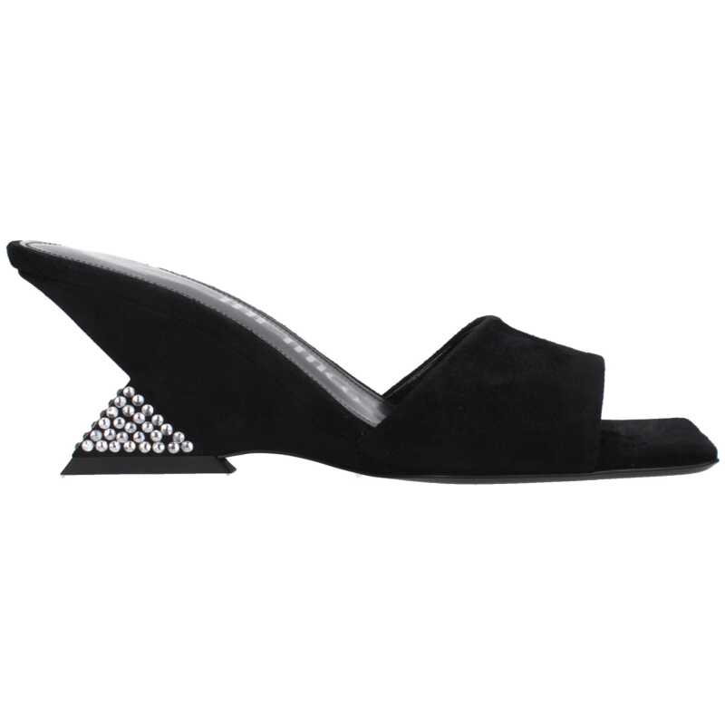 The Attico Black Leather Sandal, theFeinheit