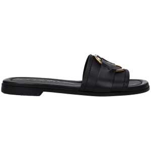 Moncler Black Leather Slipper