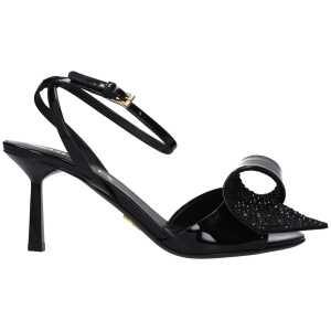 Prada Black Leather Sandal