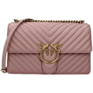 PINKO Pink Leather Crossbody Bag
