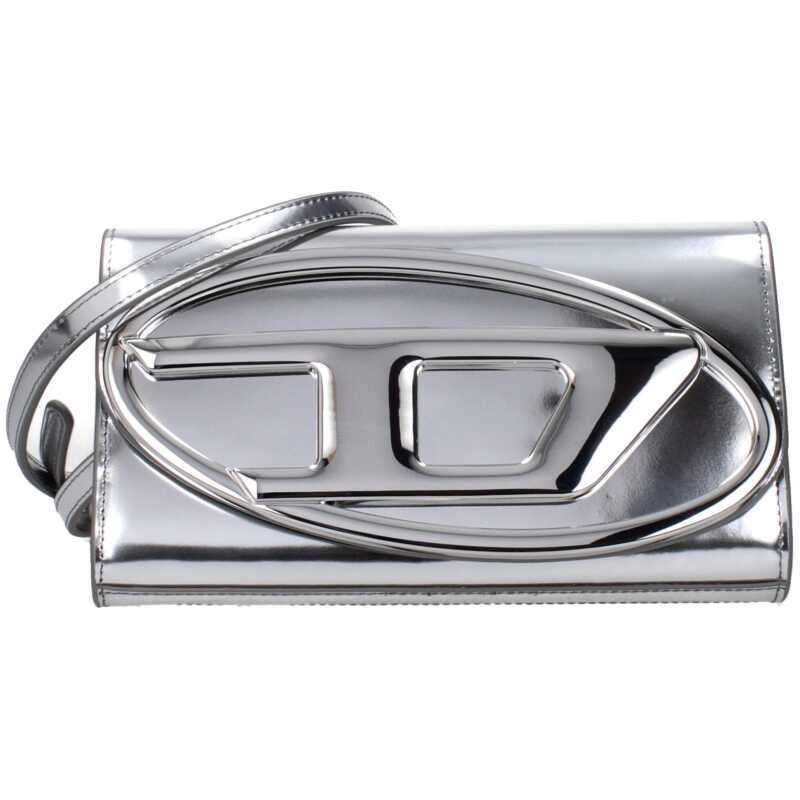 Diesel Gray Leather Clutch Bag, theFeinheit
