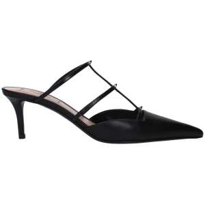 Valentino Garavani Black Leather Sandal