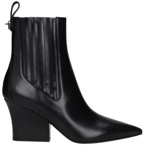 Valentino Garavani Black Leather Ankle