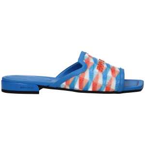 Jimmy Choo Light Blue Fabric Slipper