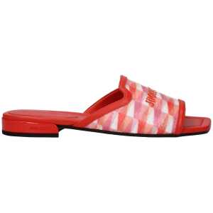 Jimmy Choo Orange Fabric Slipper
