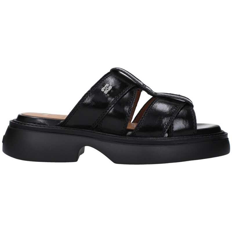 Ganni Black Fabric Slipper, theFeinheit