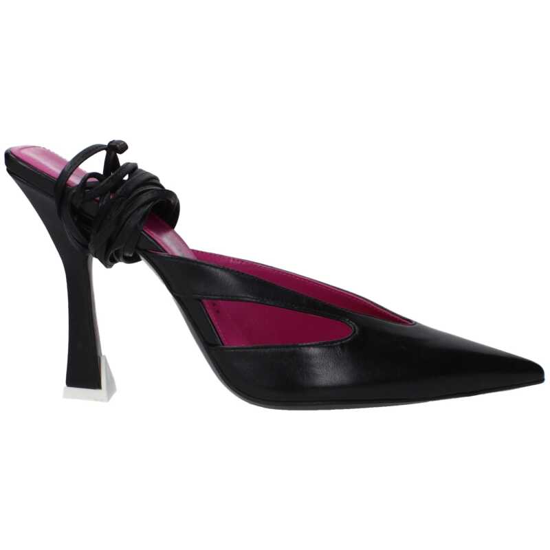 The Attico Black Leather Sandal, theFeinheit