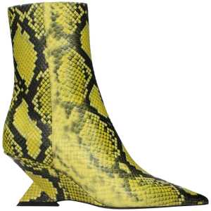 The Attico Yellow Leather Ankle