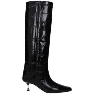 Paris Texas Black Leather Boot