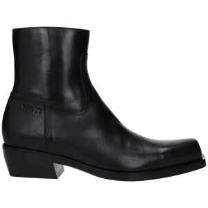 Versace Black Leather Ankle