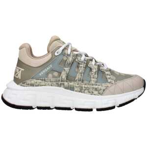 Versace Green Fabric Sneakers