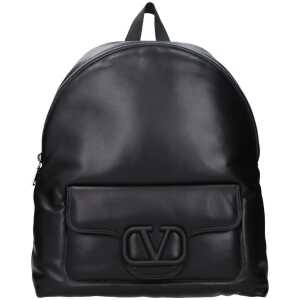 Valentino Garavani Black Leather Backpack
