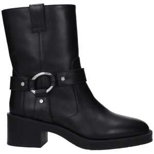 Stuart Weitzman Black Leather Ankle