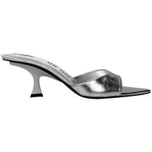 The Attico Gray Leather Sandal