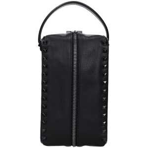 Valentino Garavani Black Leather Clutch Bag