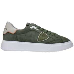 Philippe Model Green Leather Sneakers
