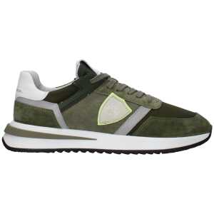 Philippe Model Green Leather Sneakers