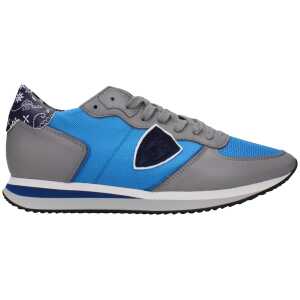 Philippe Model Blue Fabric Sneakers