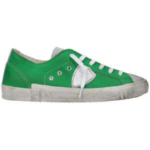 Philippe Model Green Leather Sneakers